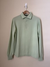 Loro Piana 100 Cashmere Polo Shirt Mint Green 50