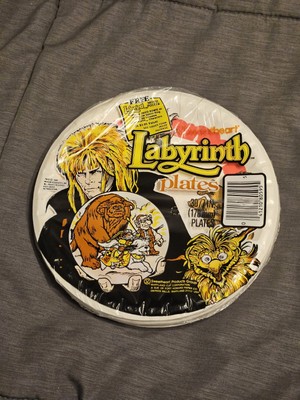 New VINTAGE LABYRINTH PARTY PLATES 1986 DAVID BOWIE Jim Henson