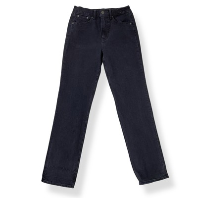 Gap Jeans Women 26x28.5 Soft Black High Waisted Straight EUC