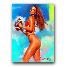 Nina Agdal #2 Art Card Limited 14/50 Edward Vela Signed (Celebrities Women)