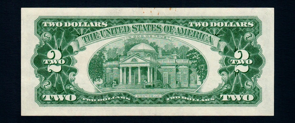 $2 1963 Red Seal United States Note Free Shipping (B199) - Image 2 of 2