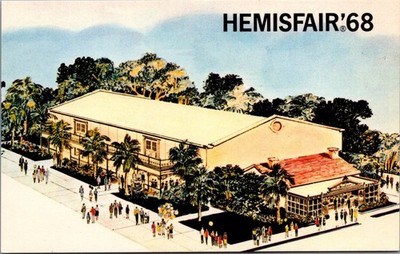HemisFair '68 Pearl Pavilion World's Fair San Antonio TX Chrome Postcard