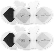 Easy Home TENS Unit Wireless Reusable Electrode Pads 4-Pack 6.5x3 Pain Relief