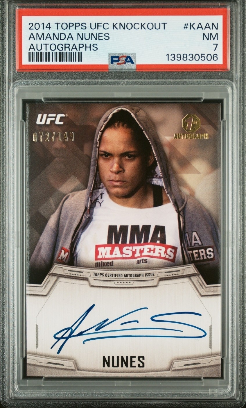 2014 Topps UFC Knockout Amanda Nunes - 1st Auto - On Card /149