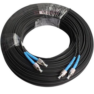 200M Outdoor FC UPC SM Duplex FTTH Drop Patch Cord G657 Fiber Optic Cable Jumper