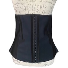Corset Black 9 Steel Bone Waist Trainer Shapewear Size 2XL