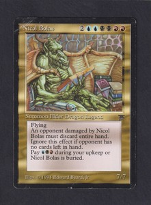 MTG Nicol Bolas レジェンド　旧枠 Nicol Bolas CGC 8 Pop 1*** MTG - Chronicles White Border