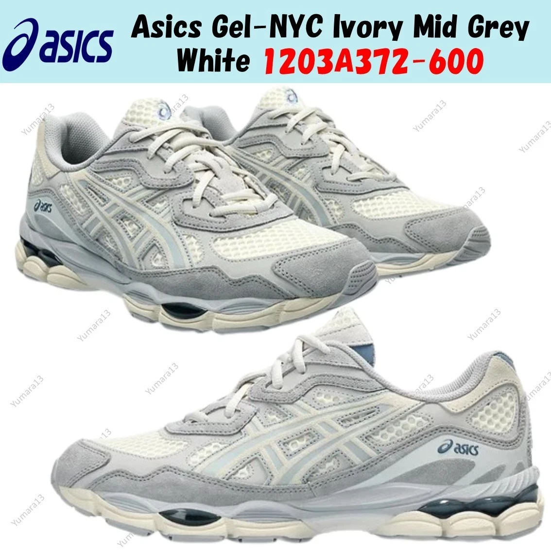 ASICS Gel NYC Ivory Mid Grey for Sale | Authenticity Guaranteed | eBay