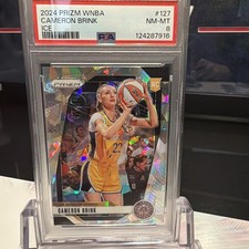 2024 PANINI PRIZM WNBA ICE #127 CAMERON BRINK ROOKIE RC PSA 9 Mint Pop 46