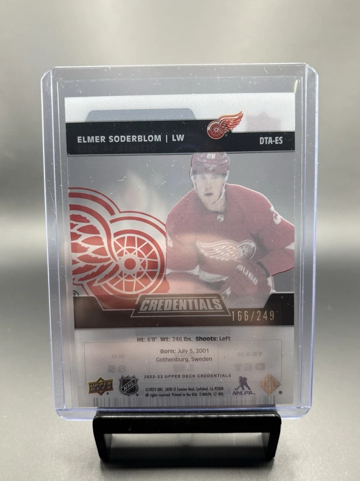 Elmer Soderblom Upper Deck Credentials Debut Ticket Access Acetate /249 Rookie - Image 2 of 2