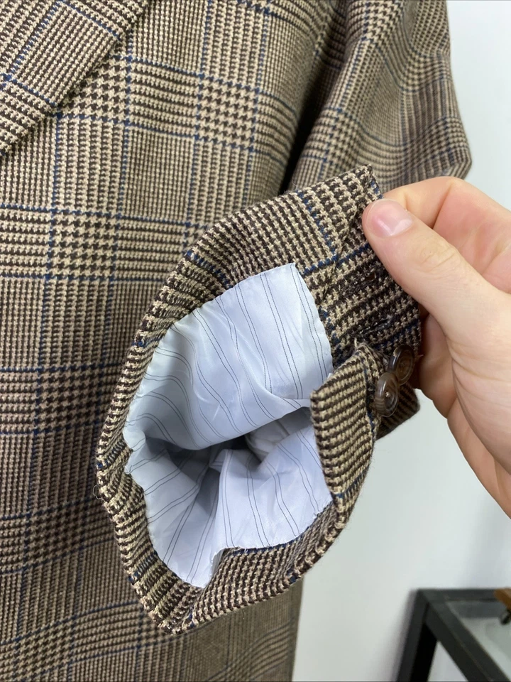 Cad & The Dandy (50R) Savile Row 2022 BESPOKE POW Tweed Handmade Sport Jacket - Image 4 of 4