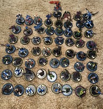 Heroclix Miniatures Lot 60 Marvel DC Comics Super Hero Figures Wizkids