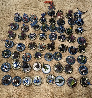 Heroclix Miniatures Lot 60 Marvel DC Comics Super Hero Figures Wizkids