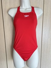Speedo Women's Eco Endurance+ Medalist Swimsuit Swimming Costume Red Size 20