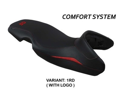 Sattelbezug Komplet Sitz Mogan Comfort Rot RD + logo TPZ BMW F 650 GS 2000 2007