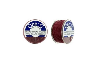 Burgundy TOHO One-G Nylon Beading Thread 50 Yard Spool - (1 Spool)