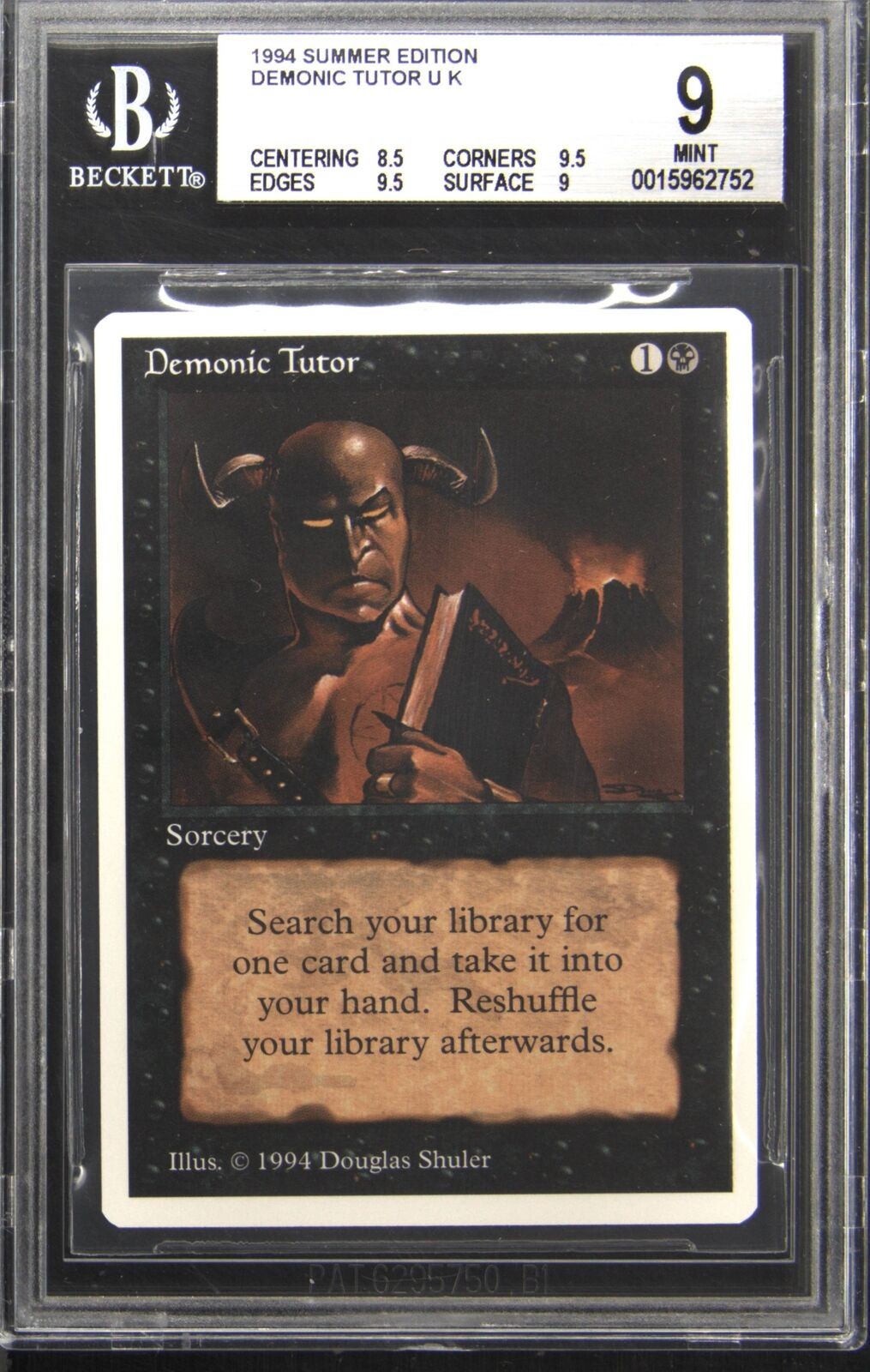 1994 MTG SUMMER MAGIC DEMONIC TUTOR BGS 9