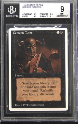 MTG サマーマジック 悪魔の教示者 BGS9.5 1994 MTG SUMMER MAGIC DEMONIC TUTOR BGS 9 | eBay