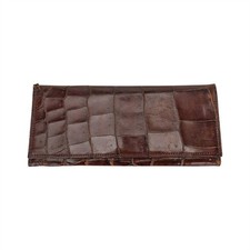 Trifold Passport Holder Brown Exotic Vintage
