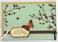 1  embellished CONDOLENCE   Card with   Envelope