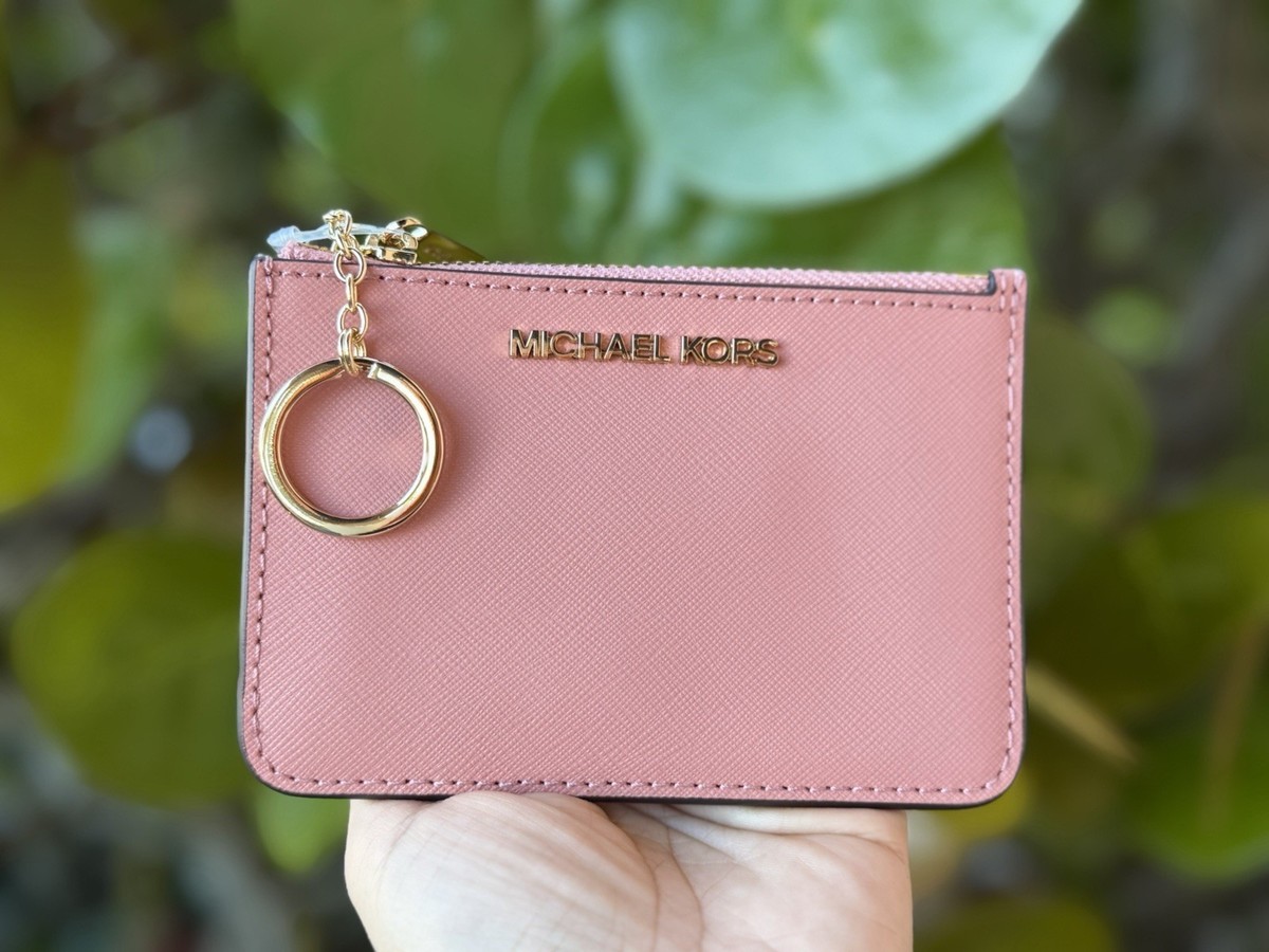 ローズikot IK217301(JC) バッグ Michael Kors Jet Set Large Wristlet - Hibiscus Ombré Signature