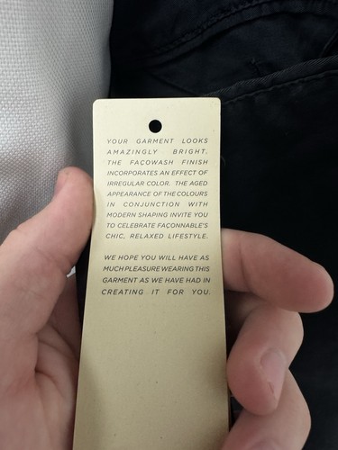 Giacca marina faconnable cotone intagliato risvolto destrutturato taglia XXL $365 - Foto 9 di 9