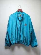 Vintage Surf Style 1/4 Zip Windbreaker One Size Iridescent Pullover Retro USA