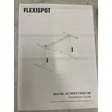 FLEXISPOT Desk Frame w 2-Button Electric Controller Sit & Stand EC1S Silver 