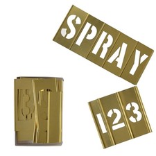 Deezio Brass Stencils Letters and Numbers 2 Inch Interlocking Letter Stencils...