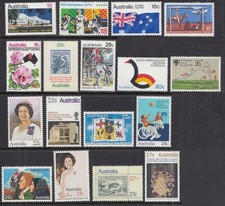 Australia 1977 - 1982  selection of single value issues mounted mint