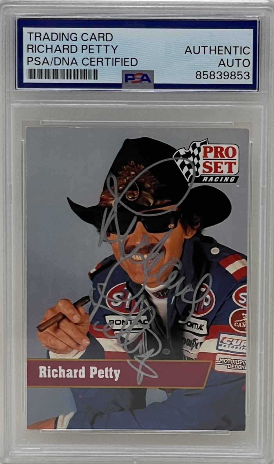Richard Petty Signed 1991 Pro Set NASCAR Racing Trading Card #130 PSA/DNA