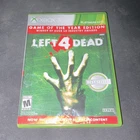 Left 4 Dead GOTY CIB Platinum Hits Xbox 360 Multiplayer Manual Case Disc