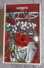 Laithwaites Wine Wooden Empty Two Bottle Gift Box  Metal Slide Lid Kew Botanical