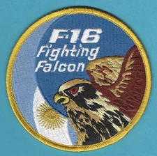 ARGENTINE AIR FORCE F-16 FIGHTING FALCON AIRCRAFT PATCH