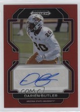 2023 Panini Prizm Draft Picks 2022 Update Red 76/199 Darien Butler Auto 0ud4