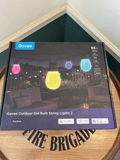 Govee Smart Outdoor String Lights H7021, RGBIC Warm White 96ft 2 Ropes of 48ft 