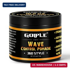 Natural Pomade for Men's Strong Hold and Layered Waves - Easy Wash Hair Cream, G