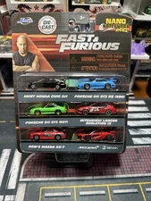 Jada Nano Rides Fast & Furious Set 6 HTF Porsche, Honda, McLaren, Mitsubishi +