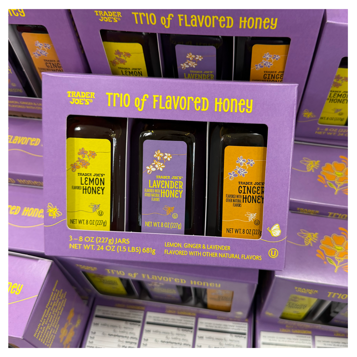 Trader Joe's Trio of Flavored Honey 3 Jars 24oz – Lemon Lavender
