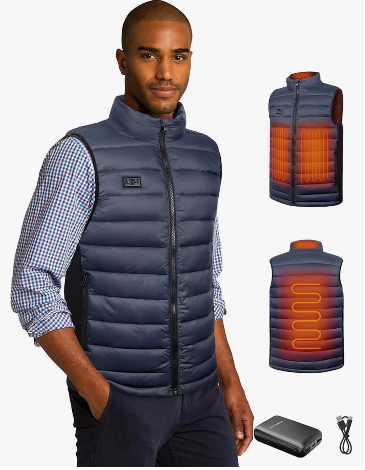 Loowoko Heated Vest for Men with Battery Pack Included, Rechargeable Size XXL