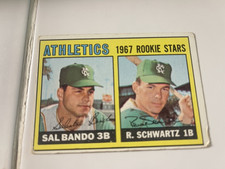 1967 Topps - Oakland A's Rookie Stars Sal Bando | Randy Schwartz VG