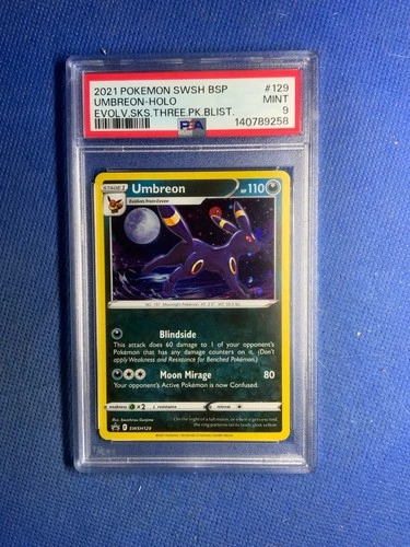 2021 Pokemon Swsh Black Star Promo #129 Umbreon-Holo PSA 9 Mint