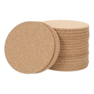 100pcs Cork Coaster for Drink Wooden Coffee Mug Coasters Brown
