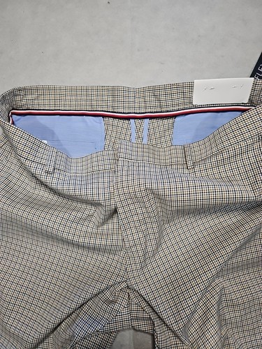 Tommy Hilfiger Herren Modern Fit Anzughose 36 x 30 Neu mit Etikett TH Flex hellbraun blau gelb - Bild 3 von 12