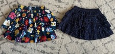 Lot of 2 Hanna Andersson Ruffle Skirt And Skort Size 6-7