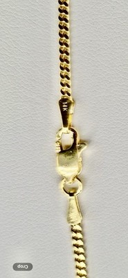 14 Karat massives Gold kubanische Gliederkette 21 Zoll