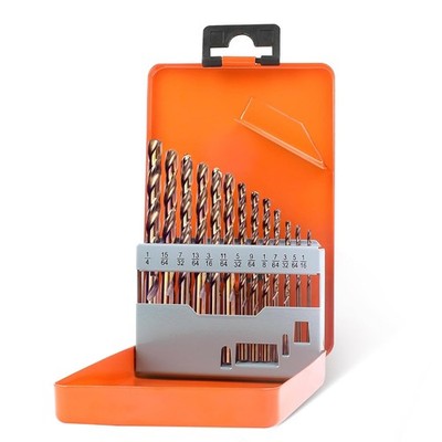 13PCS Cobalt Drill Bit Set(1/16''-1/4''), M35 High Speed Steel, 135 Degree Tip....