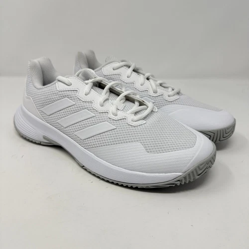 Nuove scarpe da tennis Adidas donna taglia 10 Game Court 2 running sneaker bianche stringate