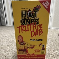Wilder Hot Ones Truth or Dab Party Game, Official Hot Sauce, 17+, 3-6 Players