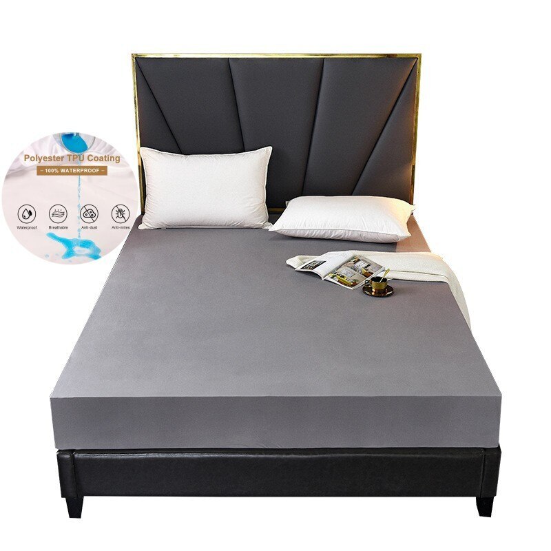 Mattress Protector with Elastic Band Sanding Breathable Cover Anti-mite&Washable-image